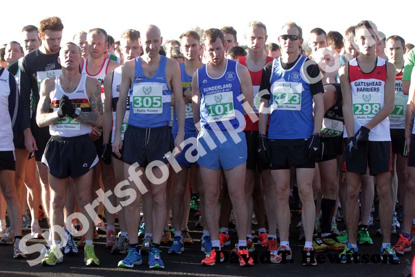 One minutes silence before the Heaton Memorial Road Race.